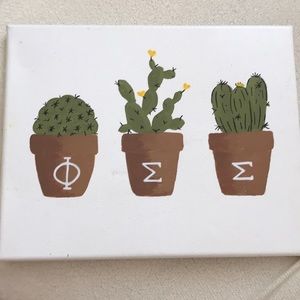 Phi Sigma Sigma lettered Canvas